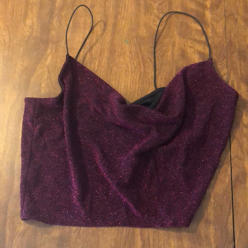 Divided Shimmery crop top